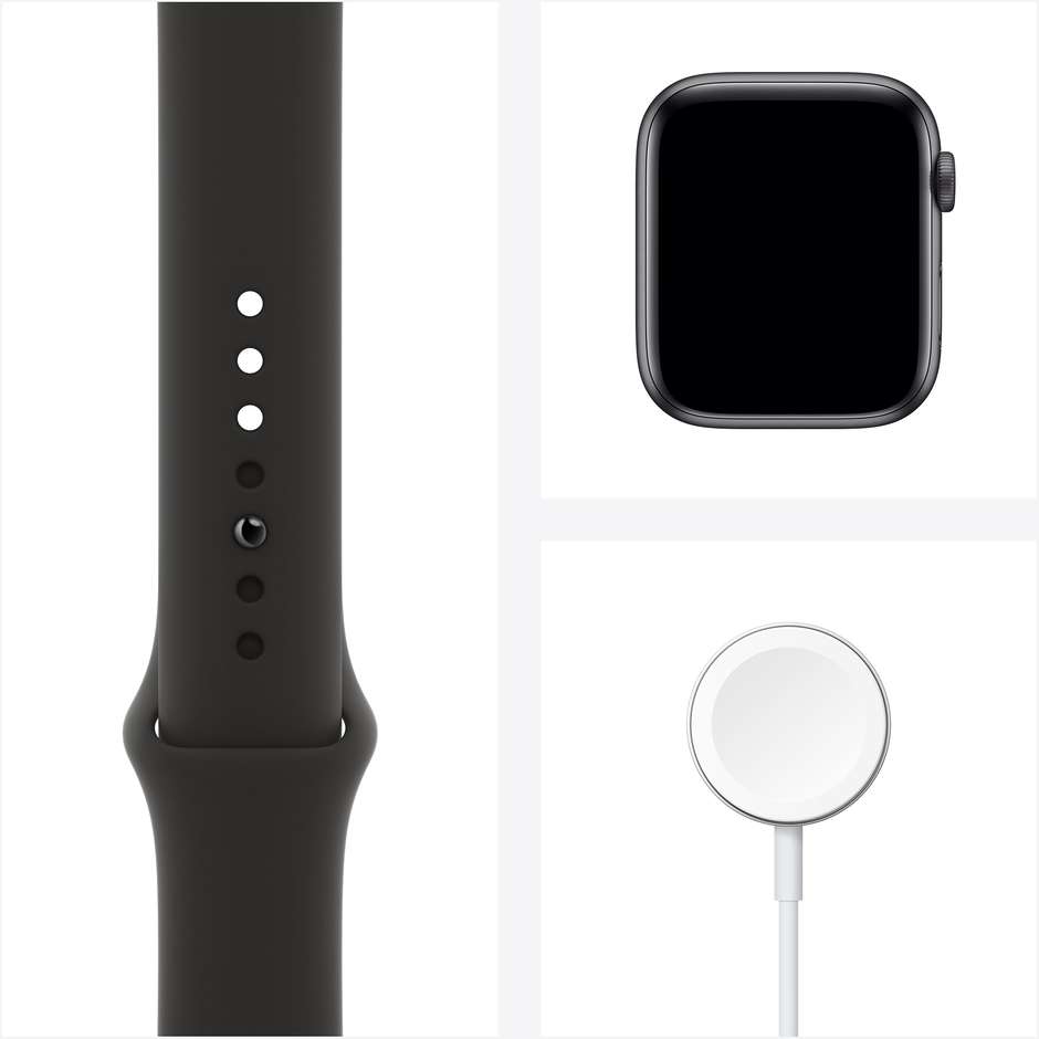 Apple M00H3TY/A Watch Series 6 Smartwatch 44 mm GPS 4G Wi-Fi colore grigio con cinturino sport nero