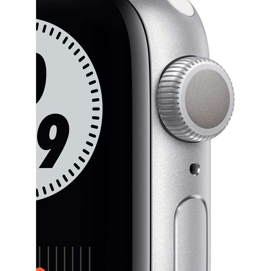 Apple M00T3TY/A Watch Nike Series 6 Smartwatch 40 mm GPS Wifi cinturino Sport Nike Platino/Nero