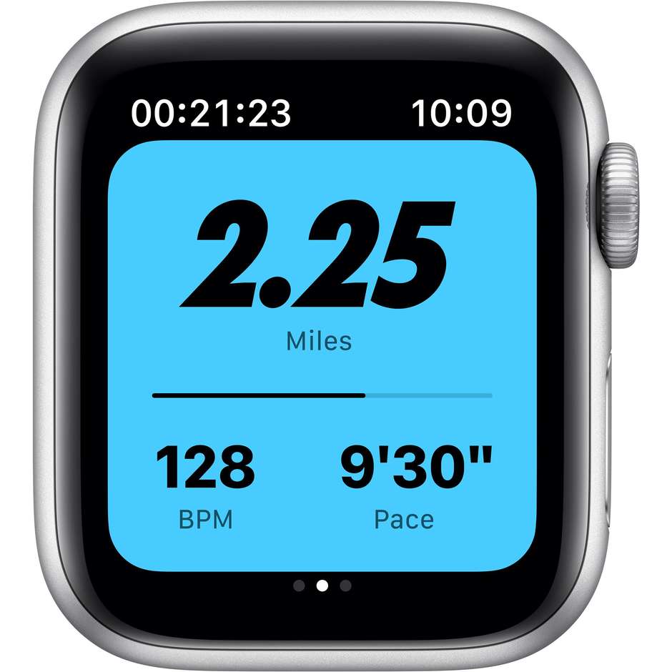 Apple M00T3TY/A Watch Nike Series 6 Smartwatch 40 mm GPS Wifi cinturino Sport Nike Platino/Nero