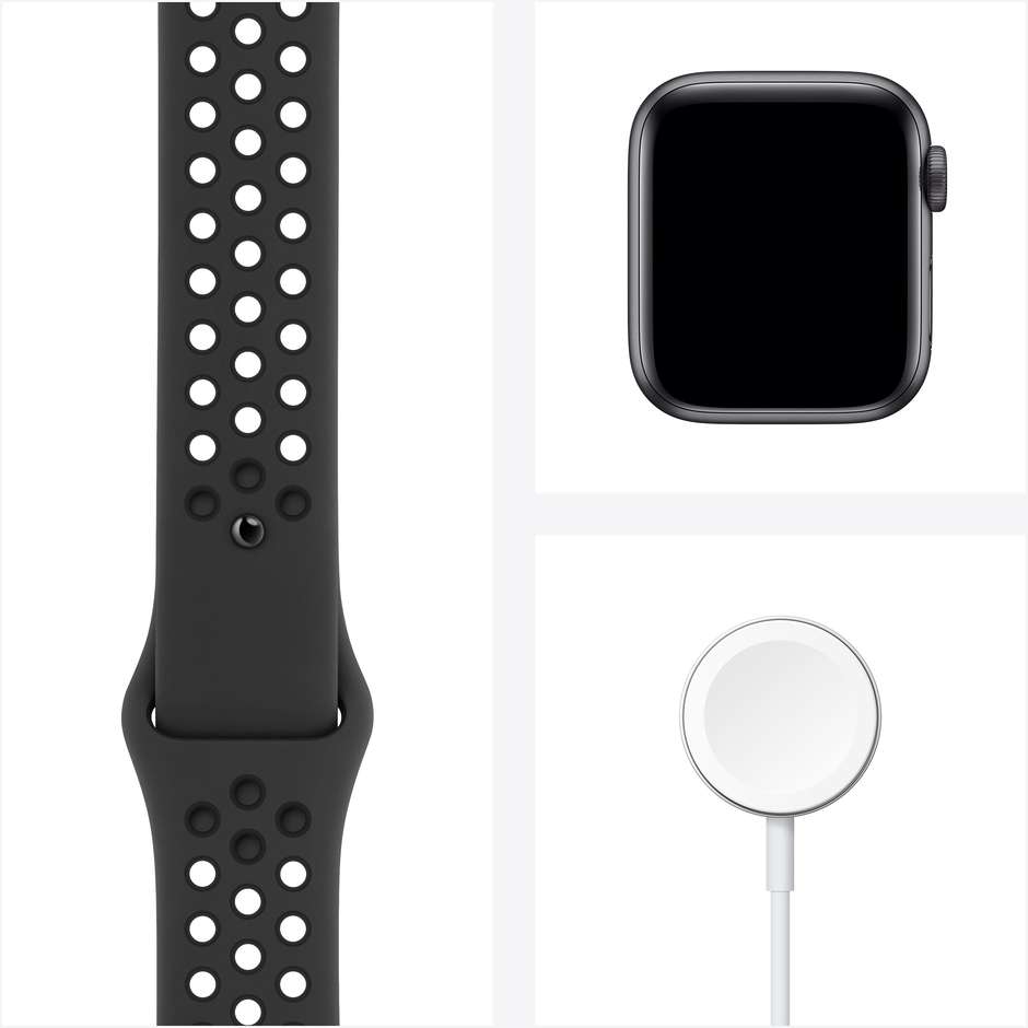 Apple M00X3TY/A Watch SE Smartwatch Nike 40 mm GPS 4G colore grigio con cinturino sport nero