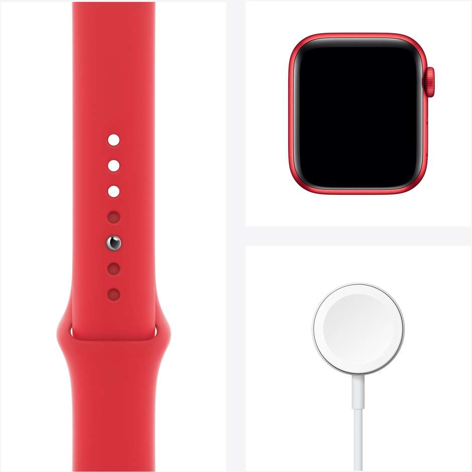 Apple M06R3TY/A Watch Serie 6 Smartwatch 40 mm GPS Wi-Fi Bluetooth colore rosso con cinturino sport rosso