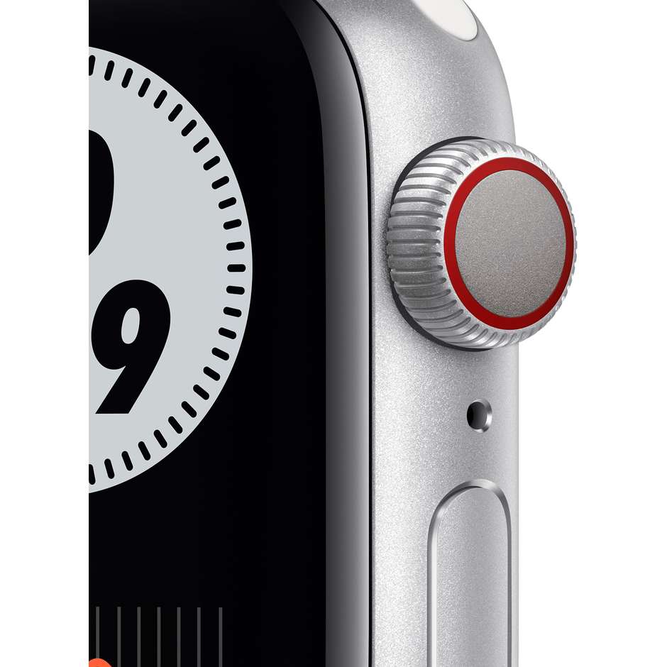 Apple M07C3TY/A Watch SE Smartwatch Nike 40 mm GPS 4G colore silver con cinturino bianco e nero