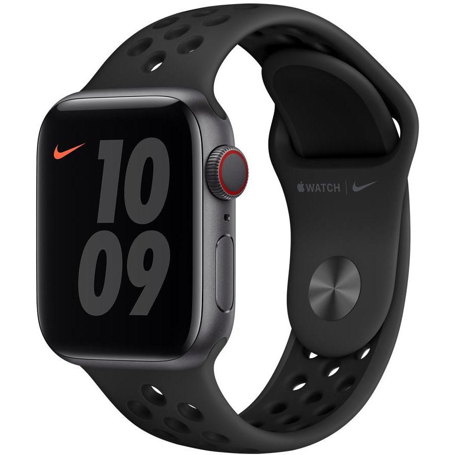 Apple M07E3TY/A Watch Nike Serie 6 Smartwatch 40 mm GPS Wi-Fi colore grigio con cinturino sport nike nero