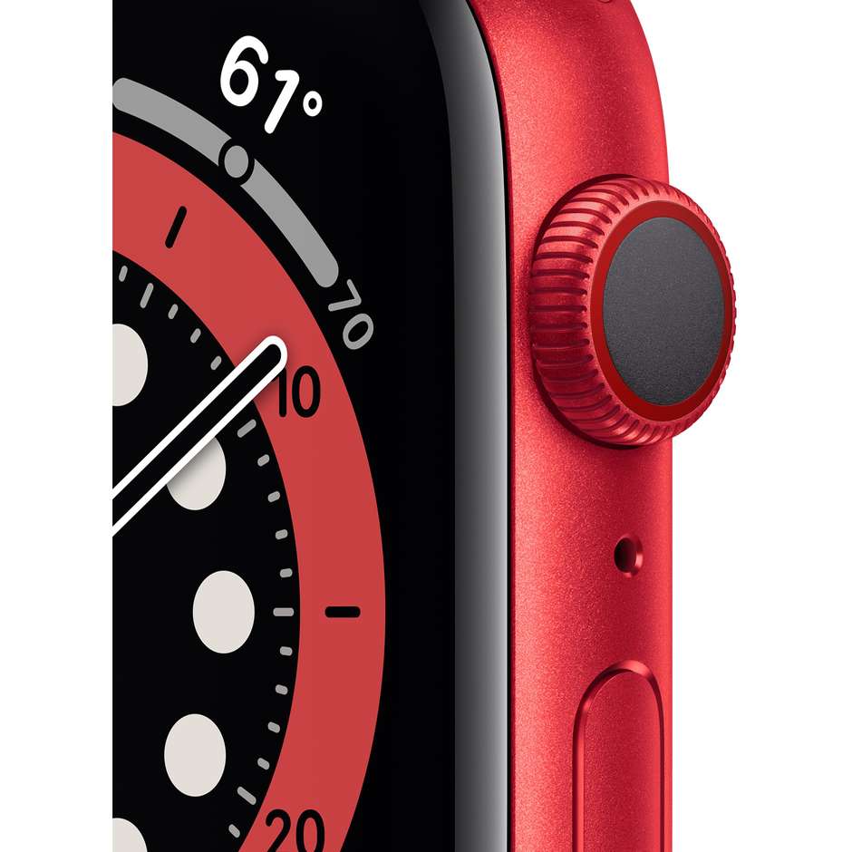 Apple M09C3TY/A Watch Series 6 Smartwatch 44 mm GPS 4G Wi-Fi colore rosso con sport rosso