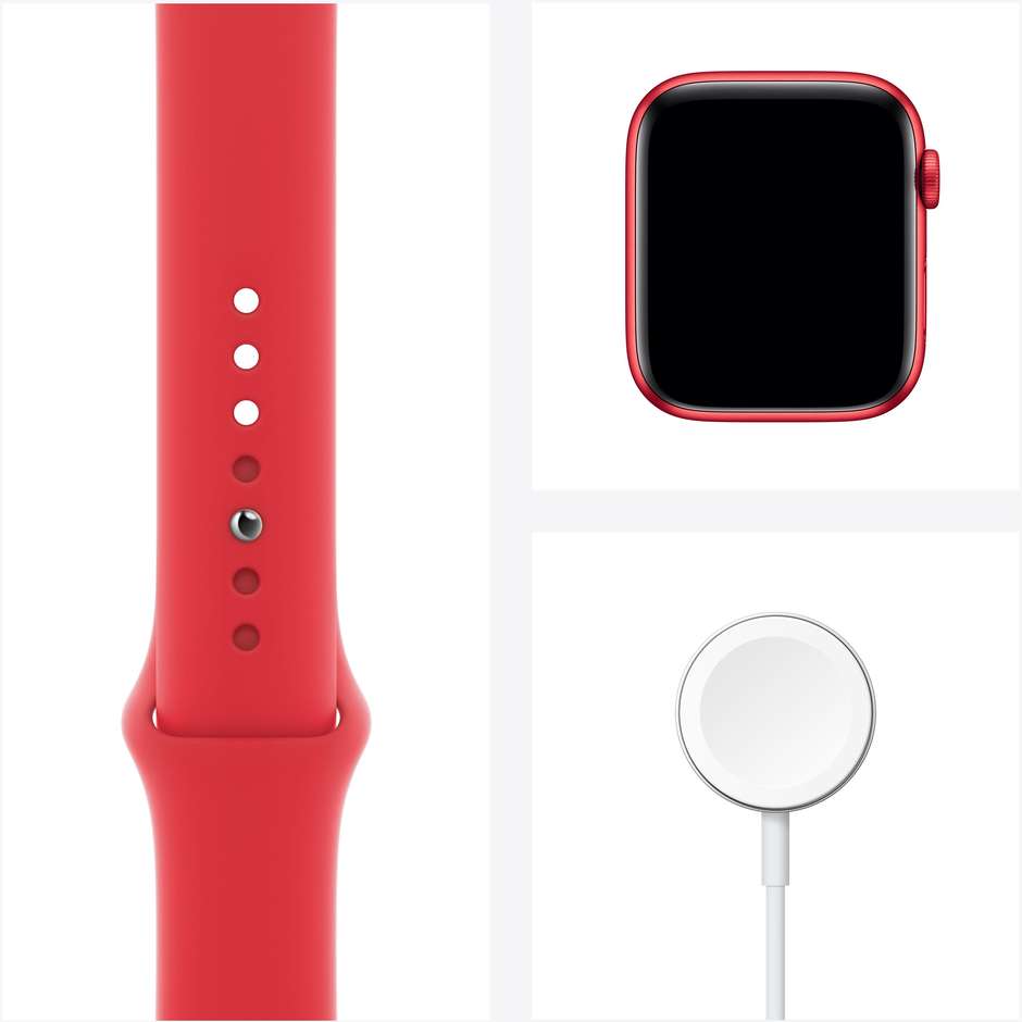 Apple M09C3TY/A Watch Series 6 Smartwatch 44 mm GPS 4G Wi-Fi colore rosso con sport rosso