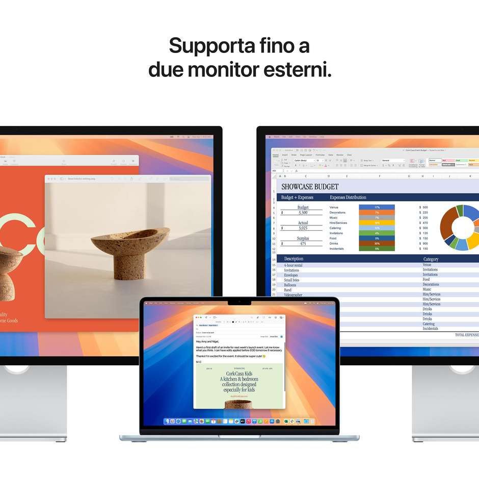 Apple MacBook Air 13'' M4 Ram 16 GB Memoria 512 GB macOS Sequoia Colore Mezzanotte