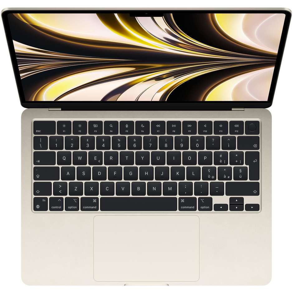 Apple MacBook Air M2 Notebook 13.6" Apple M2 8GB Ram 256 Gb SSD macOS Monterey Colore Beige