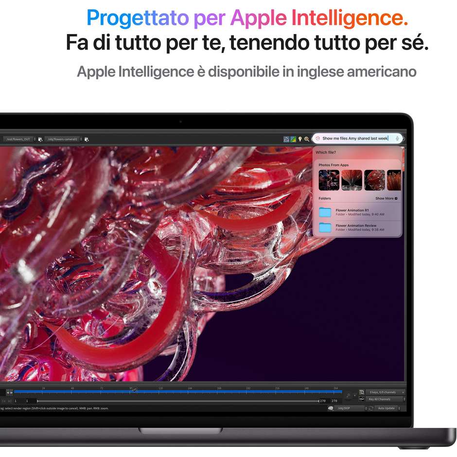 Apple Macbook pro 14" Full HD Ram 24 Gb Memoria 512 Gb macOS Sequoia Colore Argento