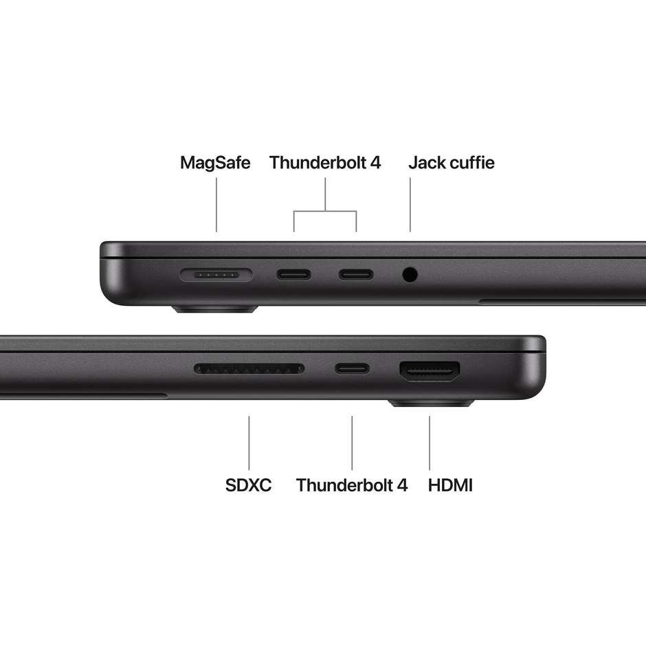 Apple MacBook Pro 14" M5 Ram 16 GB Memoria 512 GB Colore Nero Siderale