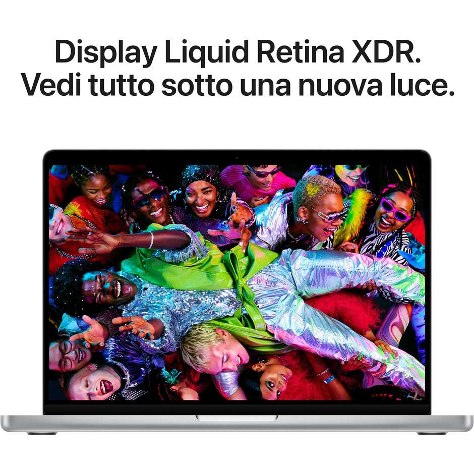 Apple MacBook Pro 14" Ram 16 GB Memoria 512 GB Colore Argento