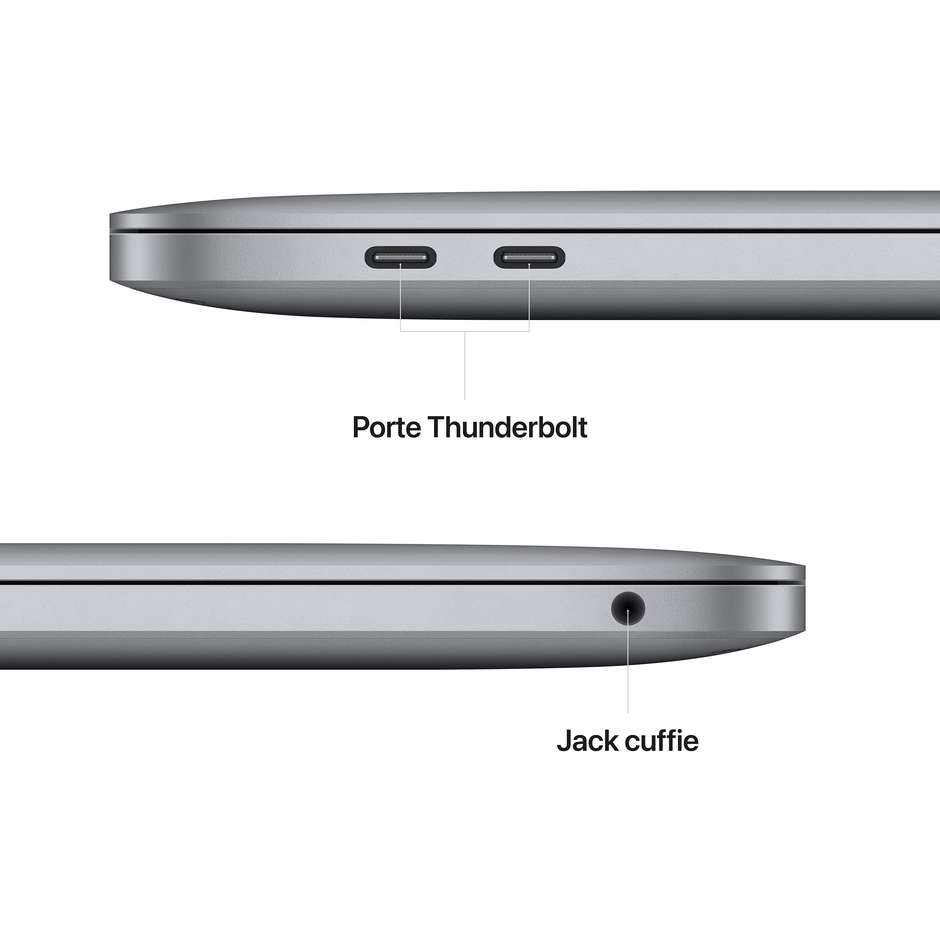 Apple MacBook Pro M2 Notebook 13.3" Apple M2 8GB Ram 256 Gb SSD macOS Monterey Colore Space Gray