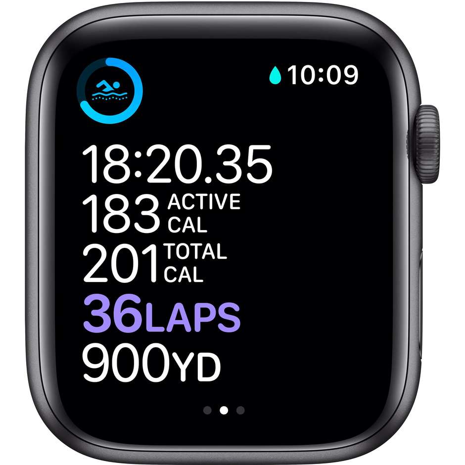 Apple MG133TY/A Watch Series 6 Smartwatch 40 mm GPS 4G Wi-Fi colore grigio con cinturino sport nero