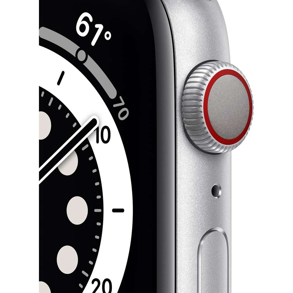 Apple MG2C3TY/A Watch SE Smartwatch Nike 44 mm GPS 4G colore silver con cinturino sport bianco