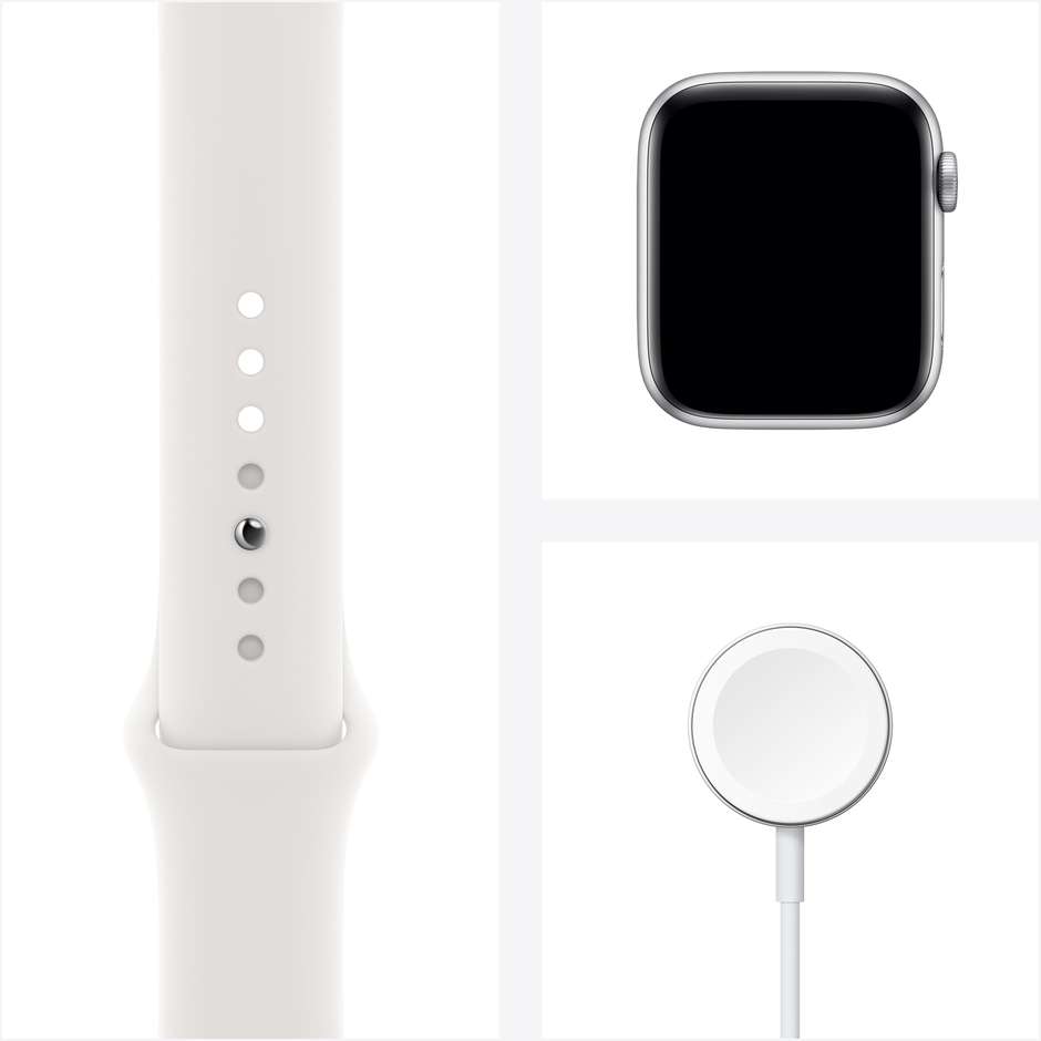 Apple MG2C3TY/A Watch SE Smartwatch Nike 44 mm GPS 4G colore silver con cinturino sport bianco