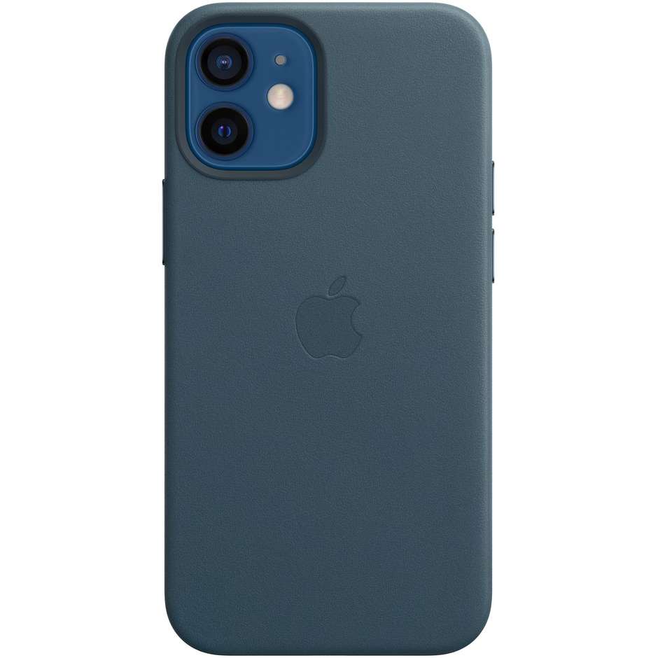 Apple MHK83ZM/A Cover MagSafe in pelle per iPhone 12 mini colore Blu baltico