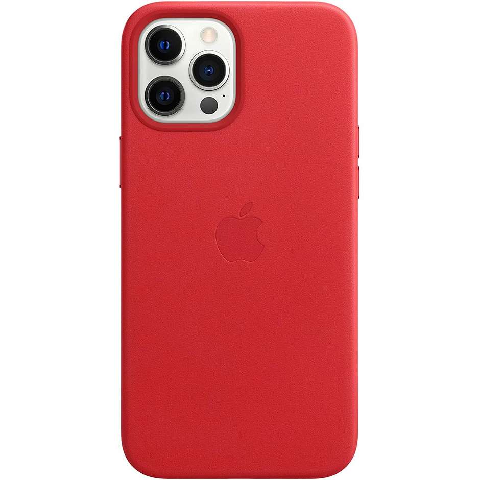 Apple MHKJ3ZM/A Custodia MagSafe in pelle per iPhone 12 Pro Max colore Product Red