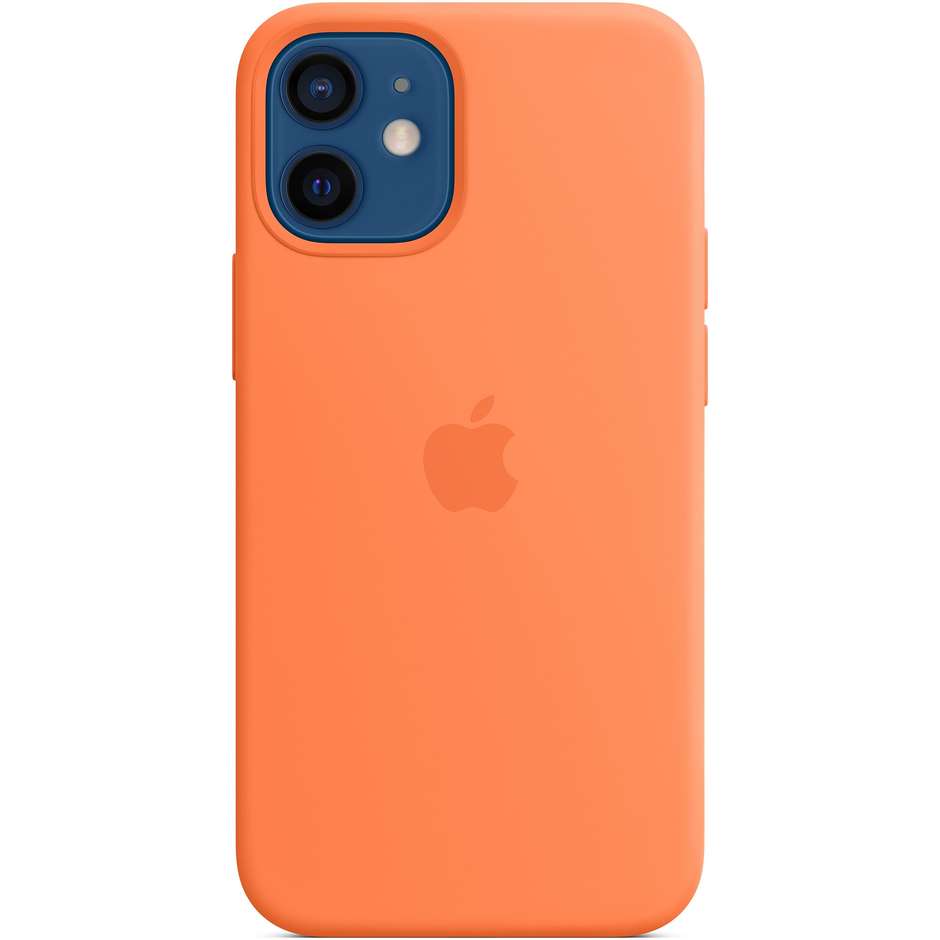 Apple MHKN3ZM/A Cover MagSafe in silicone per iPhone 12 mini colore arancio Kumquat