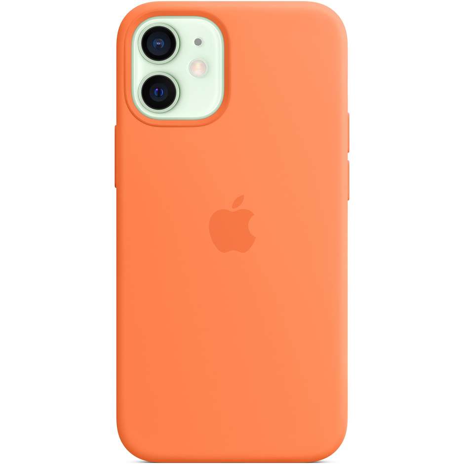 Apple MHKN3ZM/A Cover MagSafe in silicone per iPhone 12 mini colore arancio Kumquat