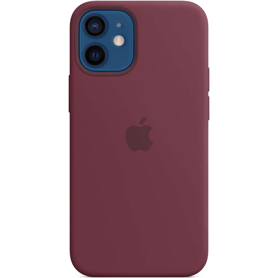 Apple MHKQ3ZM/A Cover in silicone per iPhone 12 mini colore prugna