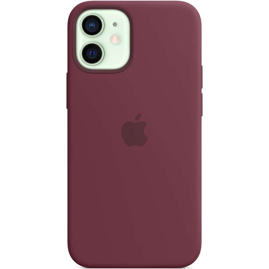 Apple MHKQ3ZM/A Cover in silicone per iPhone 12 mini colore prugna