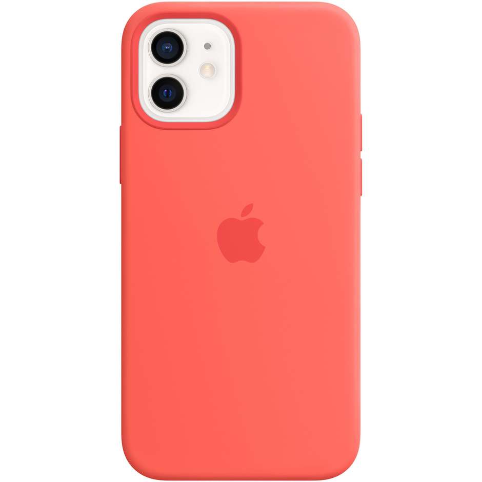 Apple MHL03ZM/A Custodia MagSafe in silicone per iPhone 12 / 12 Pro colore rosarancio