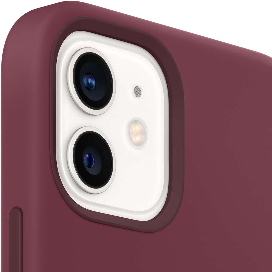 Apple MHL23ZM/A Custodia in silicone per iPhone 12/12 Pro colore prugna