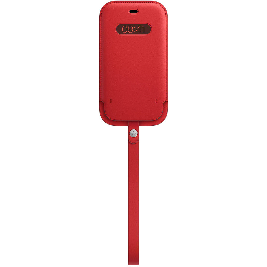 Apple MHYE3ZM/A Custodia a tasca MagSafe in pelle per iPhone 12/12 Pro colore Product Red