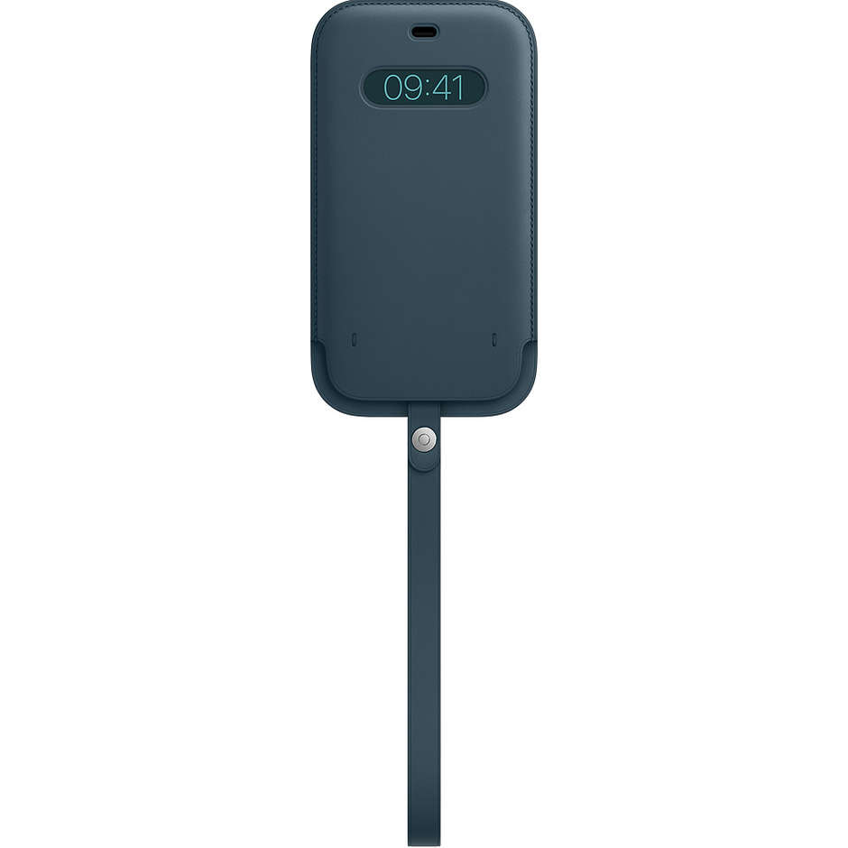 Apple MHYH3ZM/A Custodia a tasca MagSafe in pelle per iPhone 12 Pro Max colore Blu Baltico