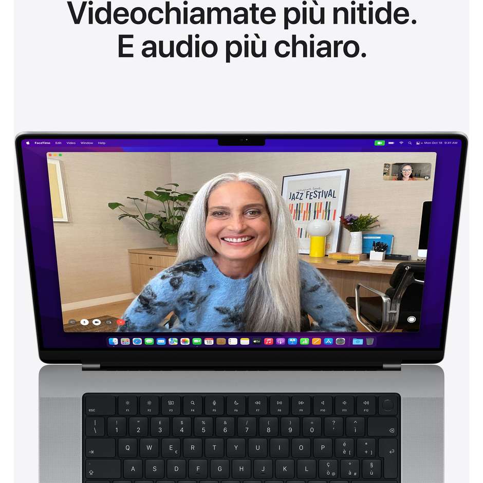 Apple MKGR3T/A MacBook Pro 14.2" M1 Pro Ram 16 Gb SSD 512 Gb macOS Monterey colore Silver