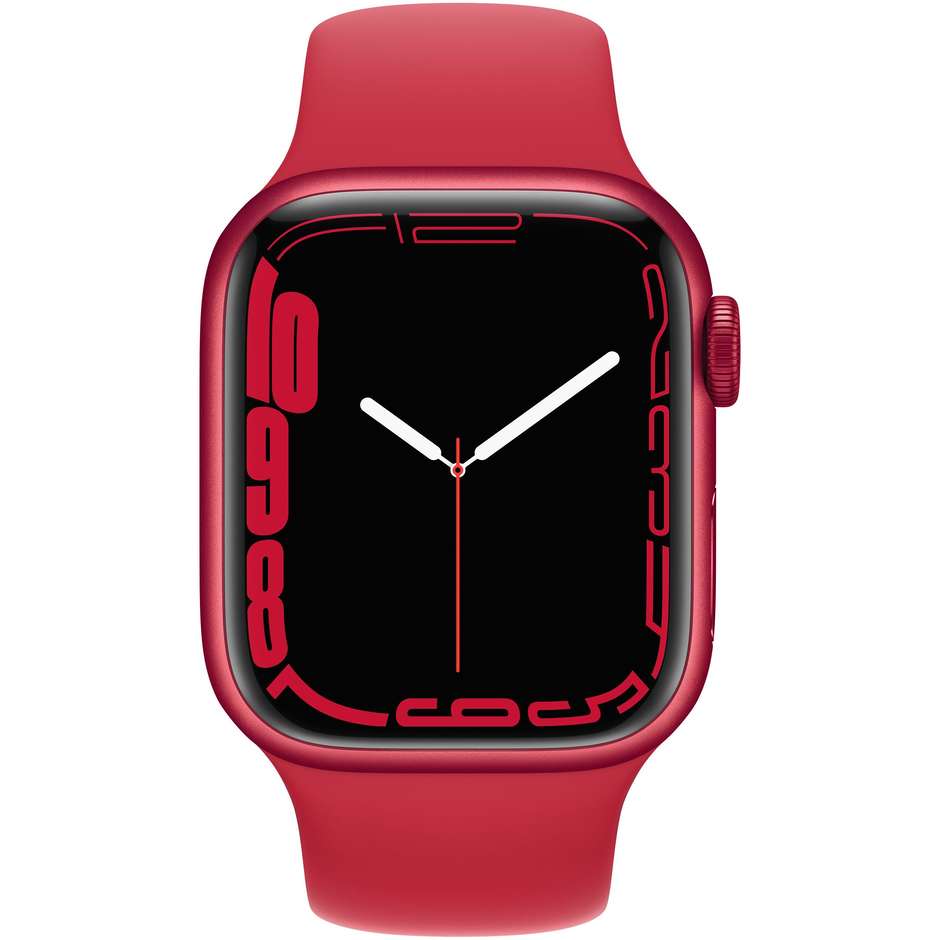 Apple MKN23TY/A Watch Serie 7 Smartwatch OLED 41mm GPS Wi-Fi Bluetooth colore rosso con cinturino rosso