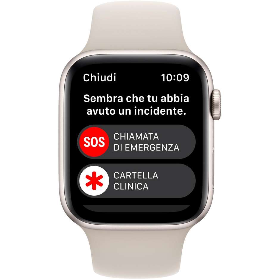 Apple MNJX3TY/A Watch Series SE Smartwatch Alluminio 44 mm GPS Wi-Fi Colore Beige con Cinturino Sport Beige
