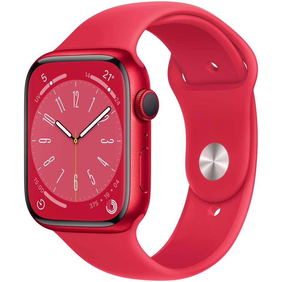 Apple MNP43TY/A Apple Watch 8 Smartwatch 45 mm GPS Wi-Fi NFC Colore Product RED con cinturino sport Product RED