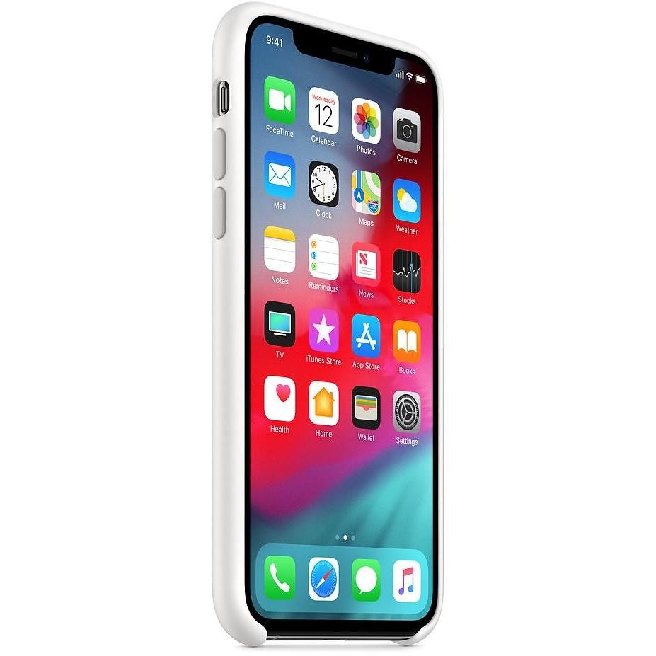 Apple MRW82ZM/A Cover in silicone per iPhone XS colore Bianco