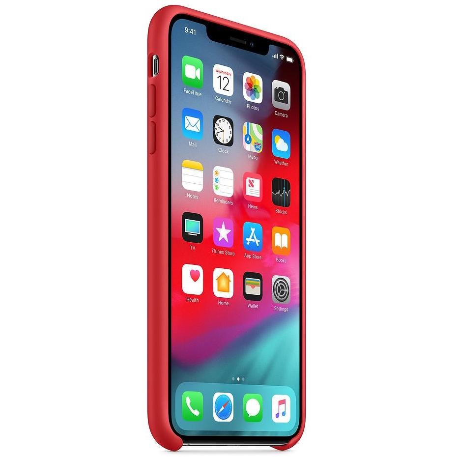 Apple MRWH2ZM/A Cover in silicone per iPhone XS Max colore rosso