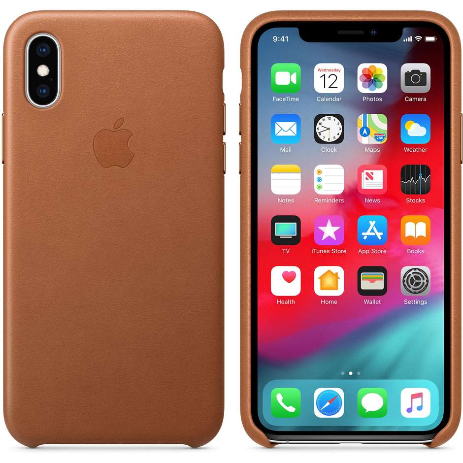 Apple MRWP2ZM/A Cover in pelle per iPhone XS colore Cuoio