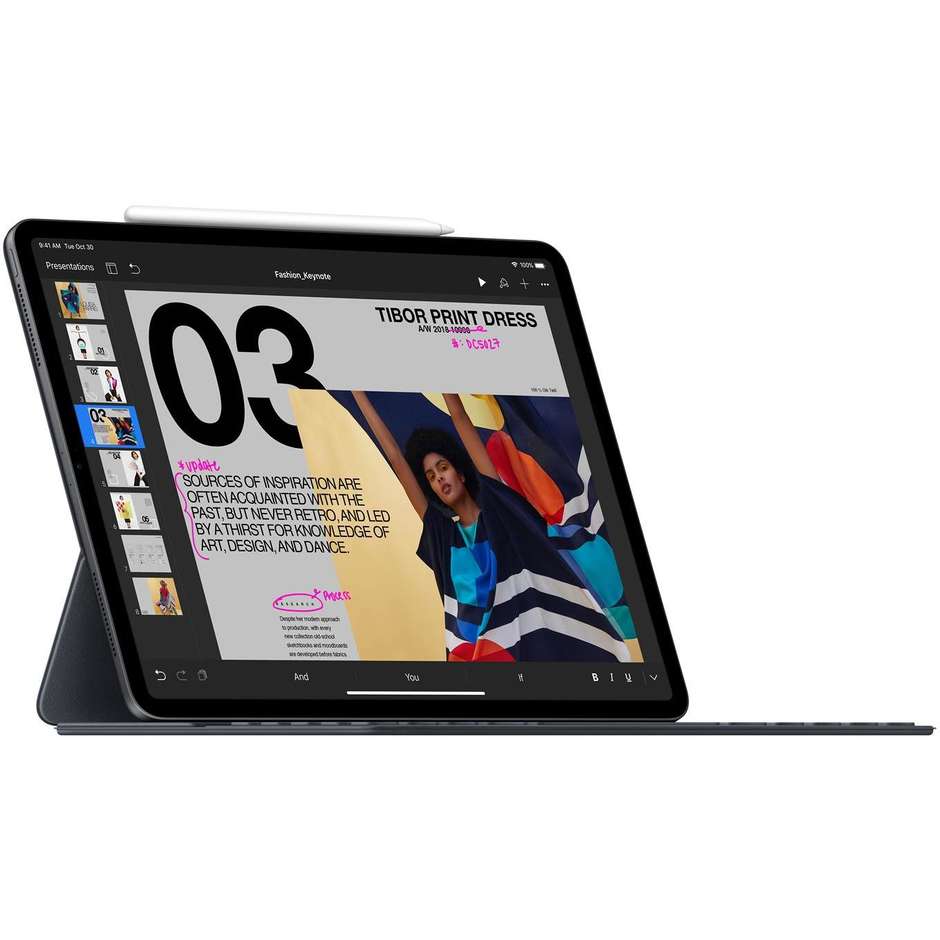 Apple MTFL2TY/A Ipad Pro 12,9" Tablet A12X Memoria 256GB WiFi iOS 12 Colore Grigio Siderale