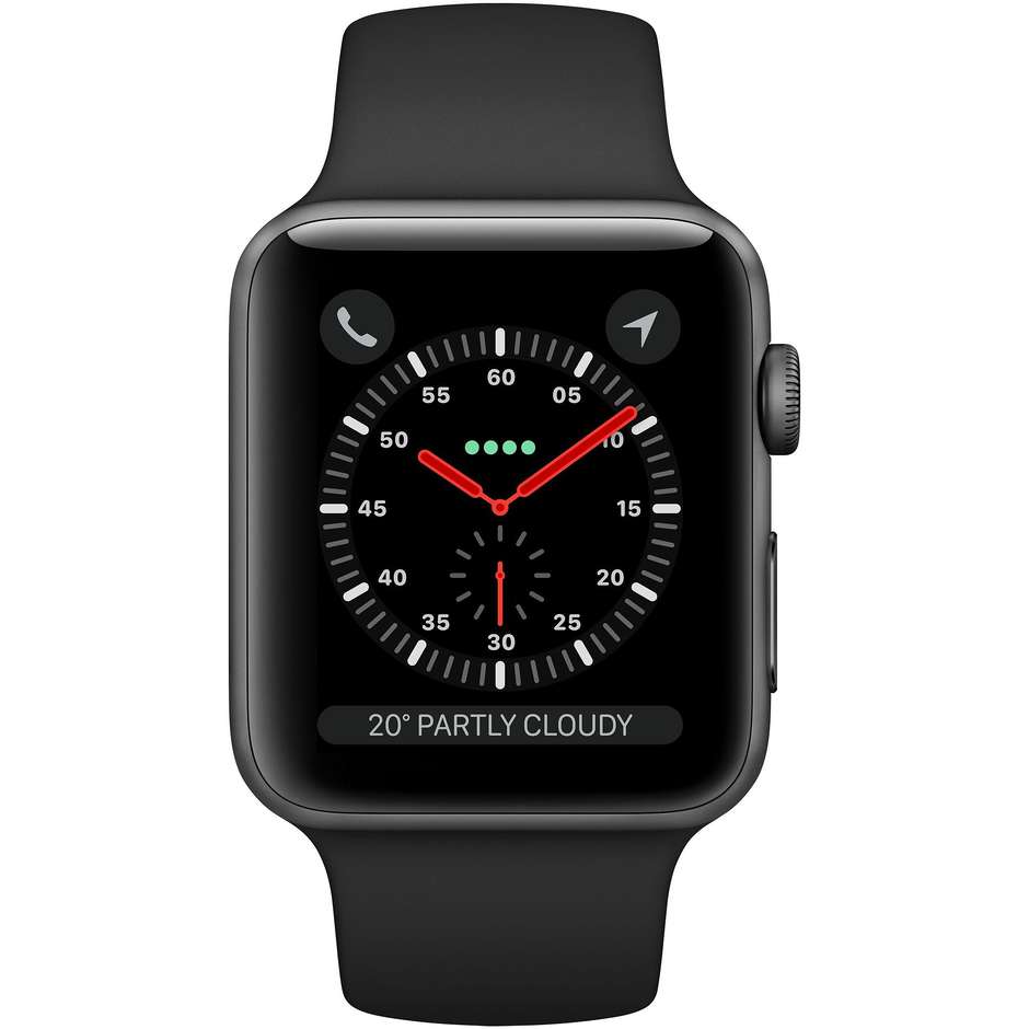 Apple MTGP2QL/A Watch Series 3 38mm Smartwatch Gps + Cellular WiFi Bluetooth Colore Grigio/ Nero
