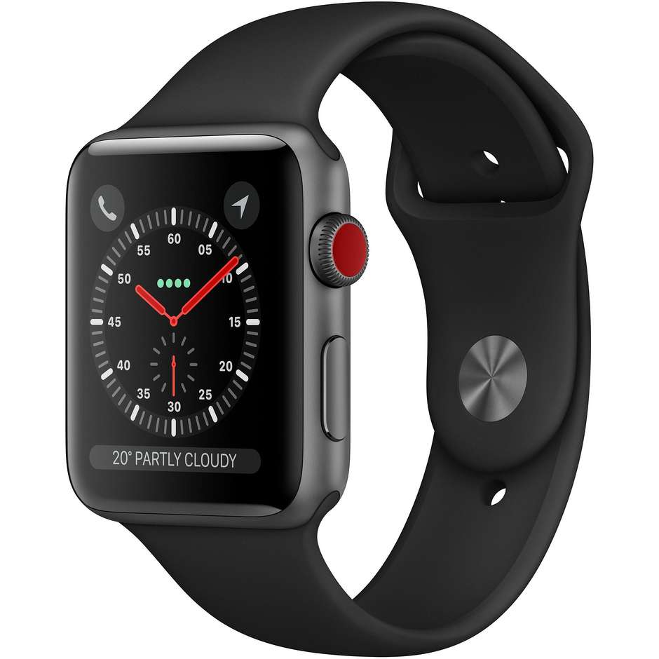 Apple MTH22QL/A Watch Series 3 42mm Smartwatch Gps + Cellular WiFi Bluetooth Colore Grigio/ Nero