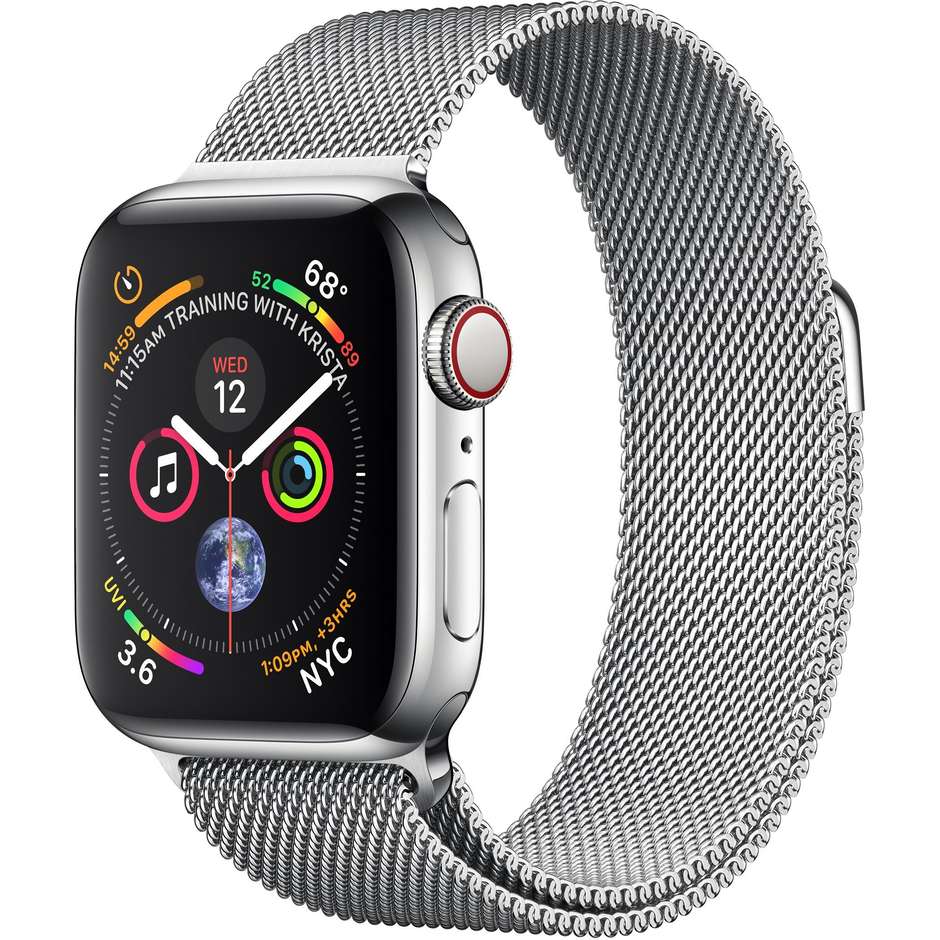 Apple MTVK2TY/A Series 4 Smartwatch 40 mm GPS Wifi + Cellular 4G colore Acciaio inossidabile