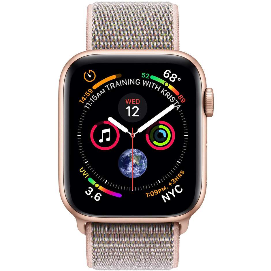 Apple MTVX2TY/A Watch Series 4 44mm Smartwatch Gps + Cellular WiFi Bluetooth Colore Oro/ Rosa