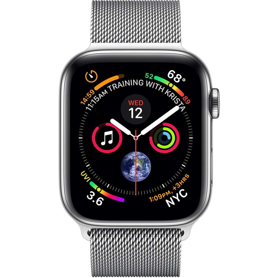 Apple MTX12TY/A Watch Series 4 44mm Smartwatch Gps + Cellular WiFi Bluetooth Colore Inox