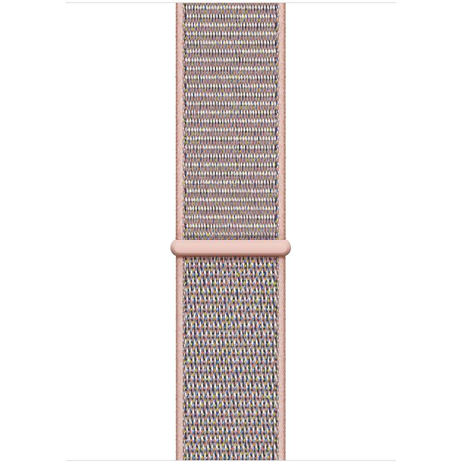 Apple MU692TY/A Series 4 Smartwatch 40 mm GPS cassa in alluminio color oro e cinturino Sport Loop rosa sabbia