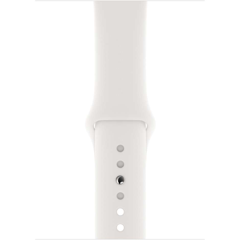 Apple MU6A2TY/A Series 4 Smartwatch 44 mm GPS cassa in alluminio color argento e cinturino Sport bianco