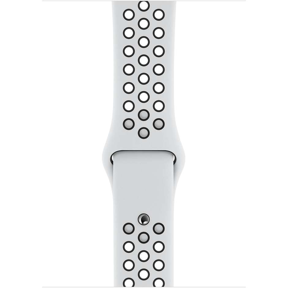 Apple MU6K2TY/A Series 4 Smartwatch Nike+ 44 mm GPS cassa in alluminio Argento e cinturino Nike Sport platino/nero
