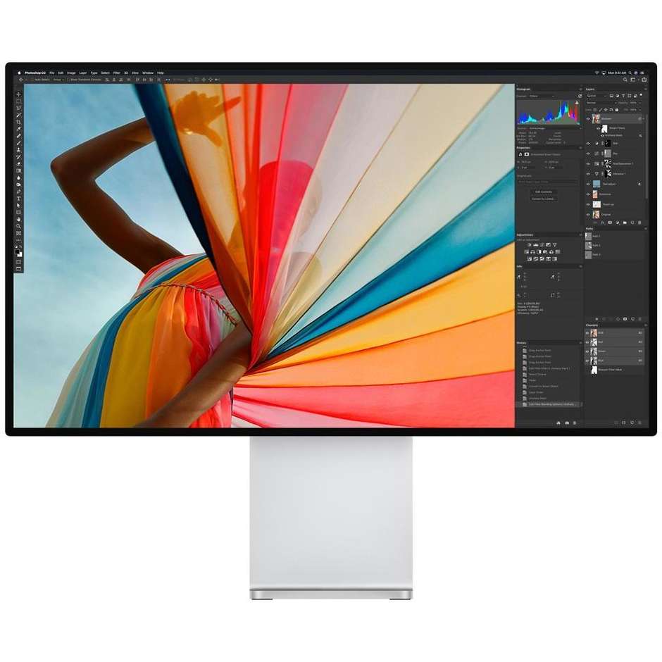 Apple MWPE2T/A Pro Display XDR Monitor LED 32" Retina 6K 1600 nit colore Nero, Argento