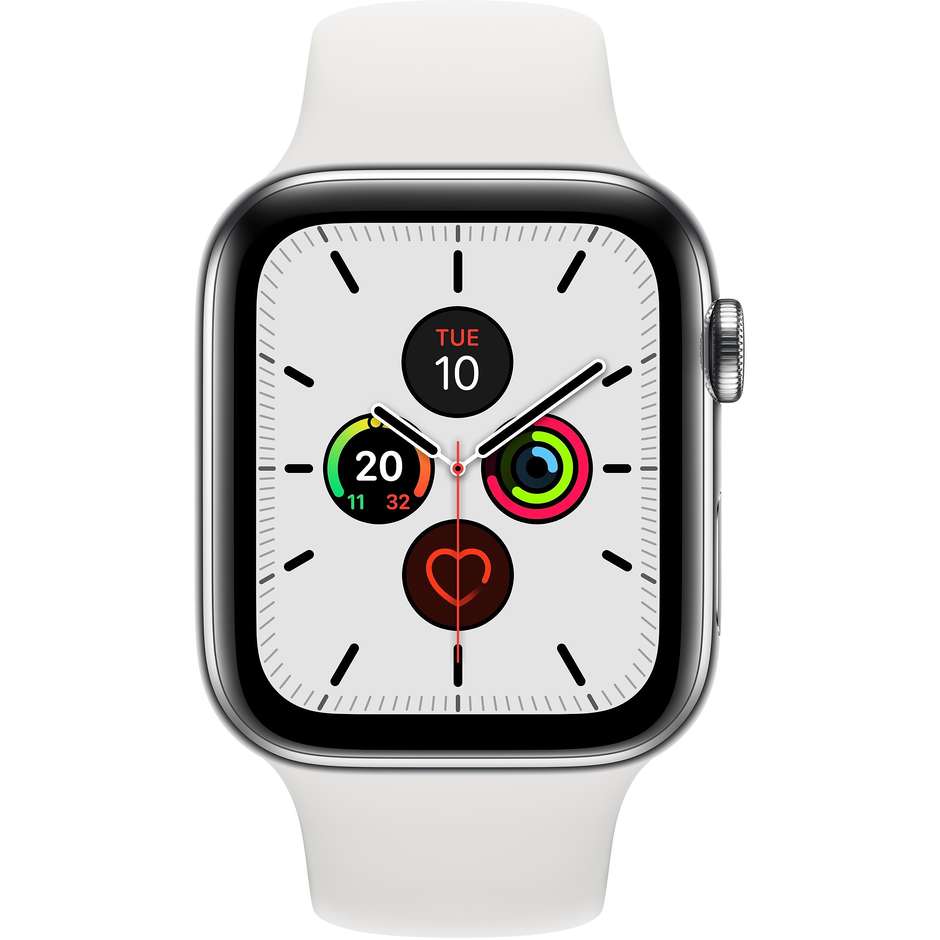 Apple MWWF2TY/A Watch Series 5 Smartwatch 44 mm GPS 4G Bluetooth colore bianco