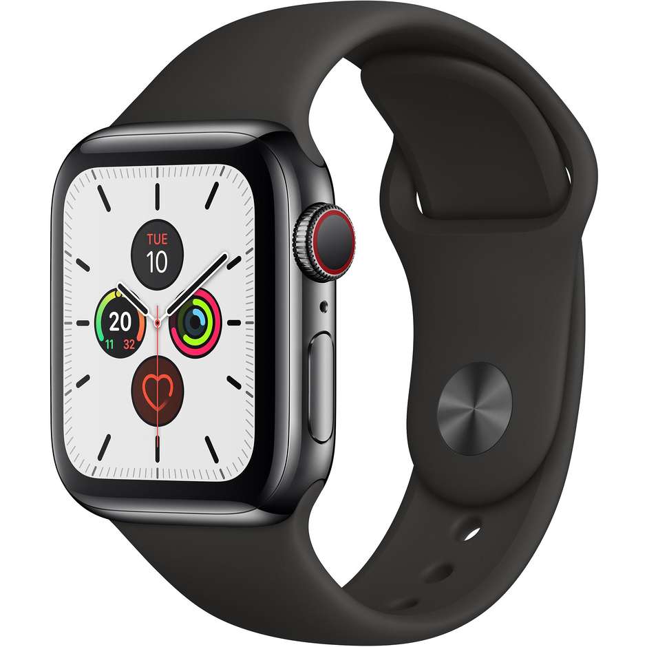 Apple MWX82TY/A Watch 5 Smartwatch 40 mm GPS Wi-Fi Bluetooth colore Space Black