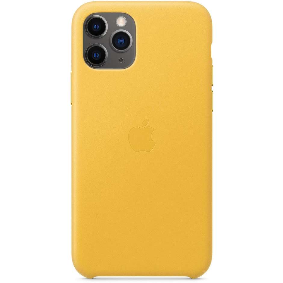 Apple MWYA2ZM/A Cover in pelle per iPhone 11 Pro colore Limone scuro
