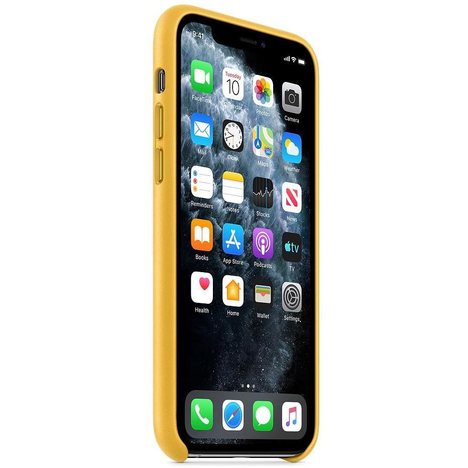Apple MWYA2ZM/A Cover in pelle per iPhone 11 Pro colore Limone scuro