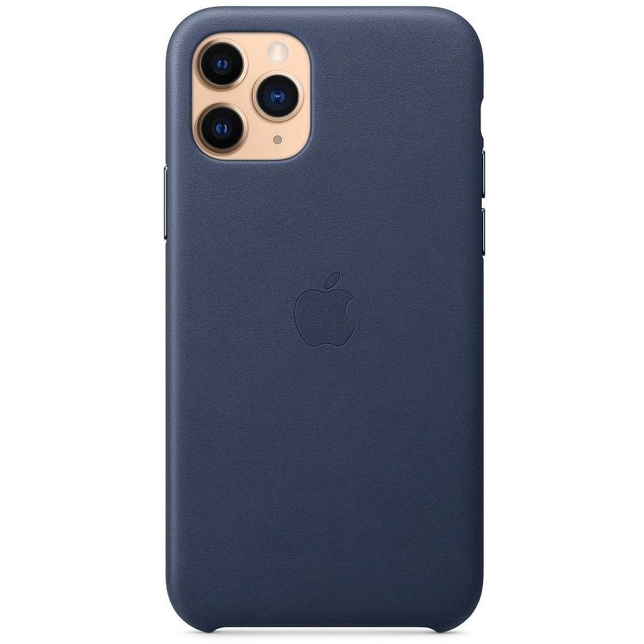 Apple MWYG2ZM/A Cover in pelle per iPhone 11 Pro colore Blu notte
